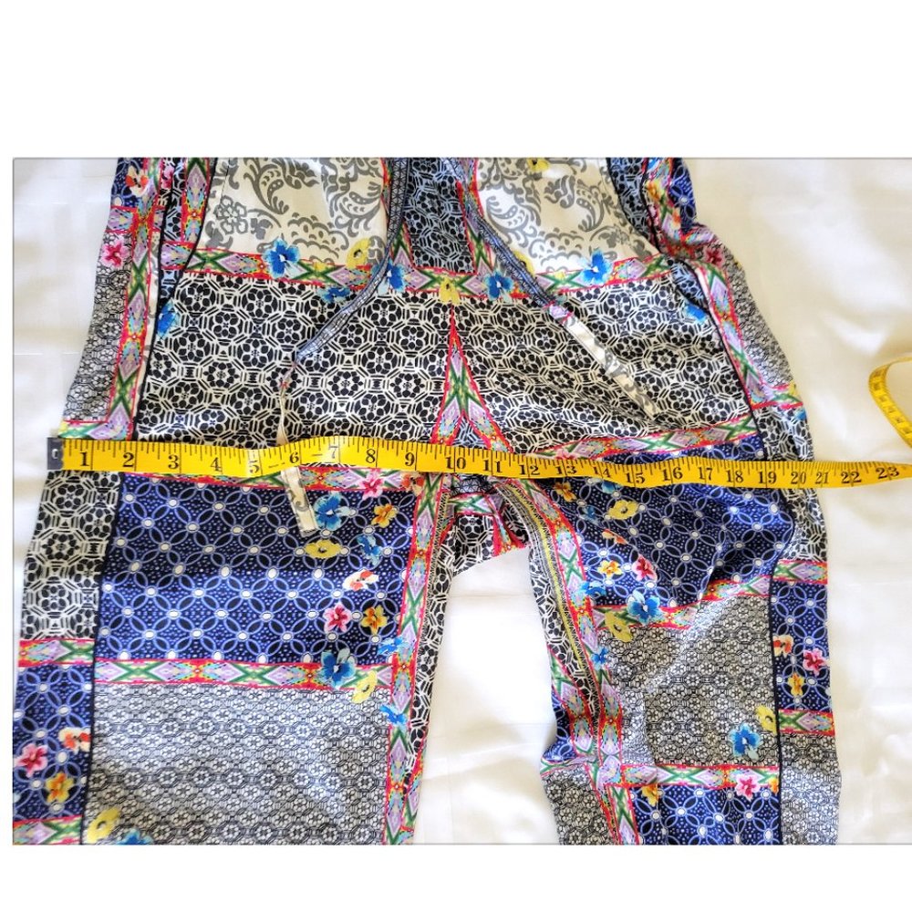 Johnny Was Kichica Divine Resort Pants Silk Beach Floral Paisley Blocked XS - Picture 7 of 14